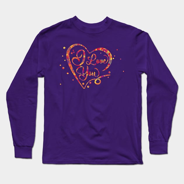 I Love You Long Sleeve T-Shirt by t4tif